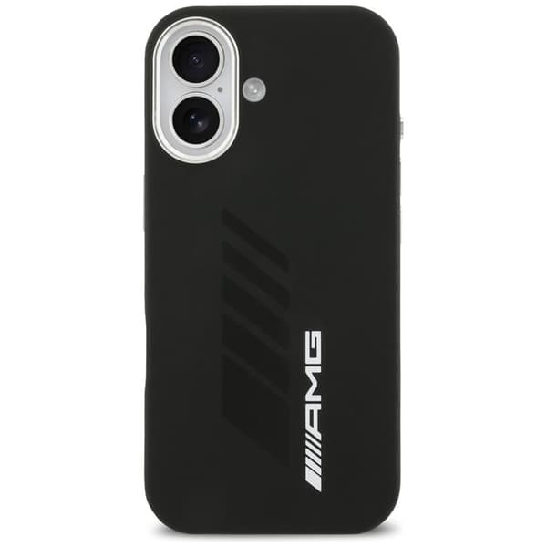 AMG telefontaske til iPhone 17 MagSafe silikone oversize rhombs - sort
