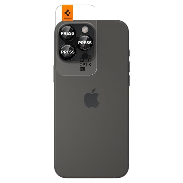Spigen [2-Pack] iPhone 17 Pro Max/17 Pro Linsskydd Härdat glas EZ FIT