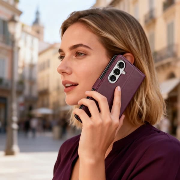 Tech-Protect Plånboksfodral För Galaxy S26 - Mulberry