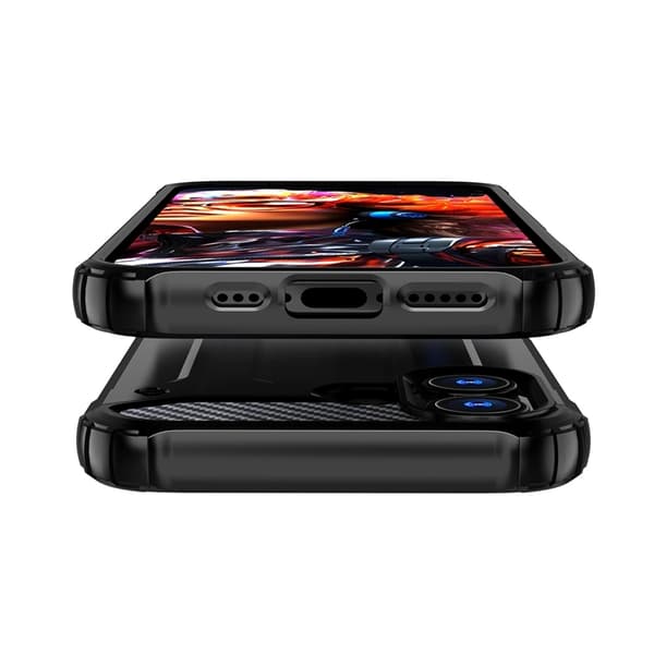 iPhone 17 Hybrid Armor Telefontaske - Sort