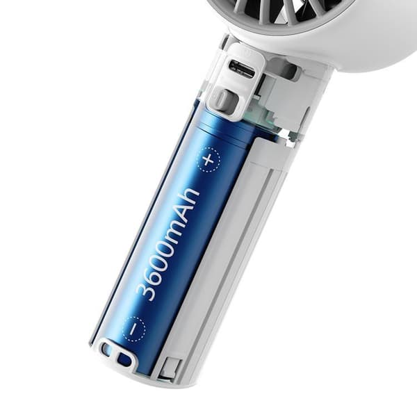 Jisulife Bærbar USB Håndventilator 5000 mAh Fan 10S - Grå
