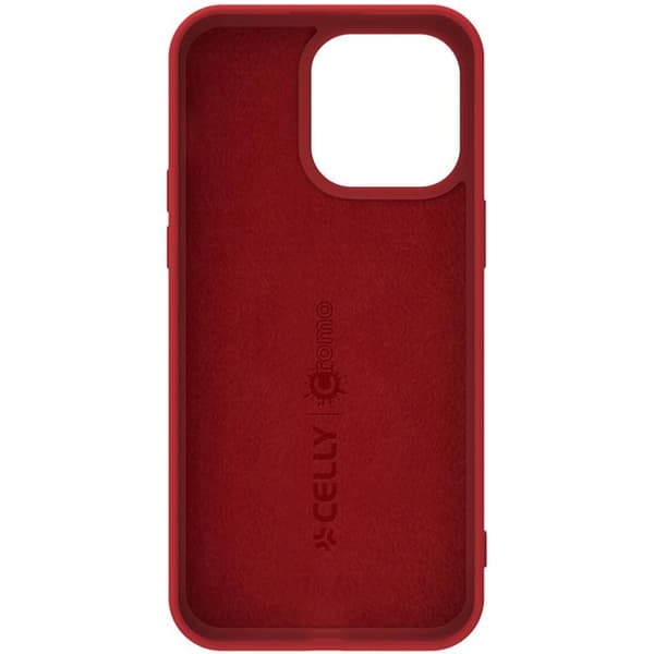 Celly Mobilskal till iPhone 16 Pro Cromo Soft Rubber - Röd