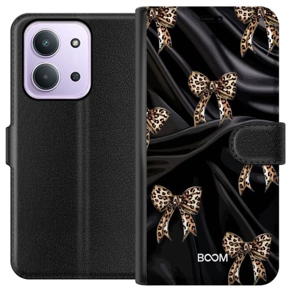 Plånboksfodral till Xiaomi Redmi 15C med Leopard Bow