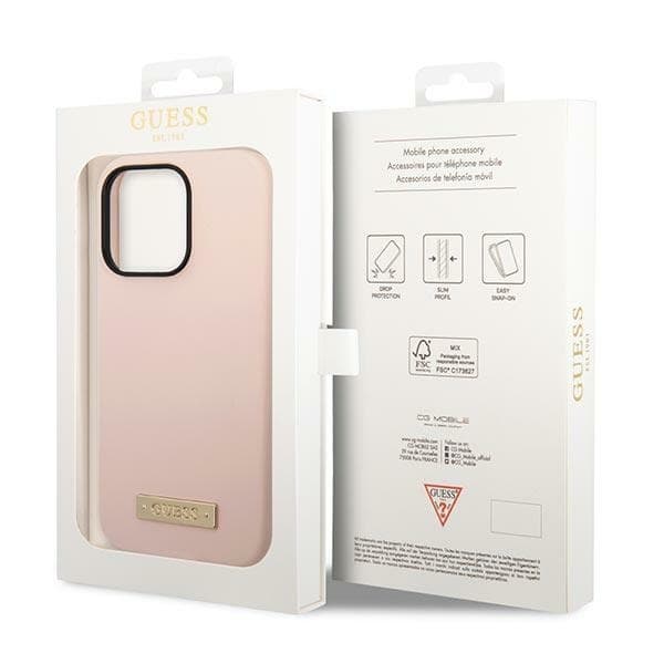 Guess telefontaske til iPhone 14 Pro Max MagSafe silikone plade