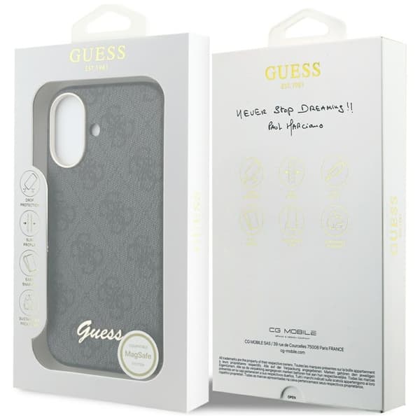 Guess  Mobilskal För iPhone 17 MagSafe 4G Script - Svart