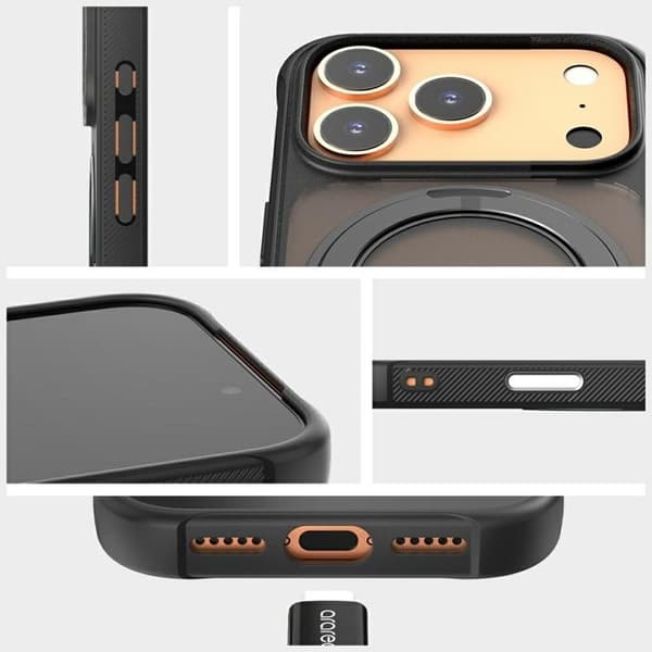 Araree Telefontaske til iPhone 17 Pro MagSafe Duple M Stand - Sort