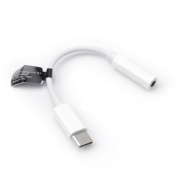 Adapter HF/ääni USB-C - Jack 3.5mm valkoinen BOX