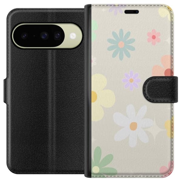 Plånboksfodral till Google Pixel 10 med fejdande blommor