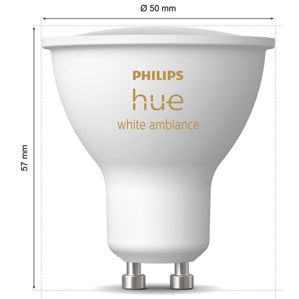 Philips Hue White Ambiance GU10 400lm 2-pack