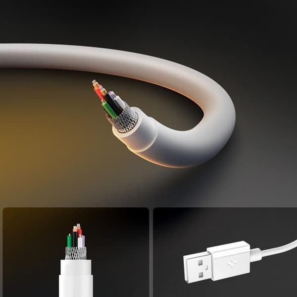 Spigen USB-A til USB-C Kabel Essential 1m 60W - Hvid