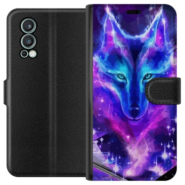OnePlus Nord 2 5G tegnebogsetui med Neon Wolf