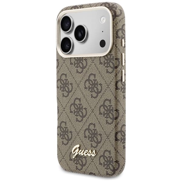Guess telefontaske til iPhone 17 Pro MagSafe 4G Script - Brun