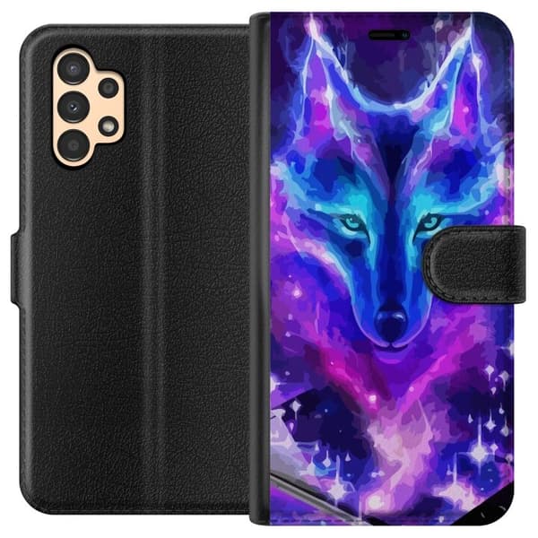 Pung Taske til Samsung Galaxy A13 med Neon Wolf