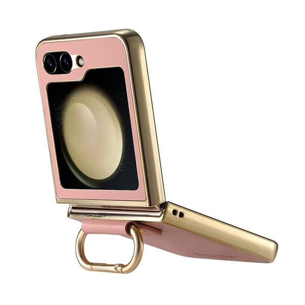 Mobilskal för Galaxy Z Flip 6 Electroplating Ring Kickstand