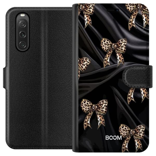 Plånboksfodral till Sony Xperia 10 V med Leopard Bow