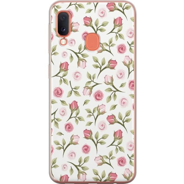 Telefontaske til Samsung Galaxy A20e med blomster