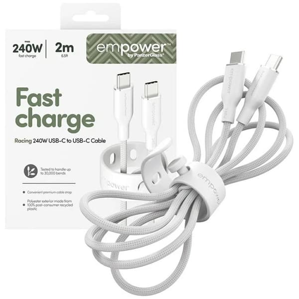 Empower by PanzerGlass USB-C til USB-C 240W Kabel 2m Racing
