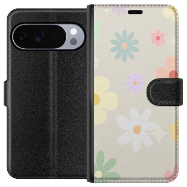 Plånboksfodral till Google Pixel 10 Pro med fejdande blommor