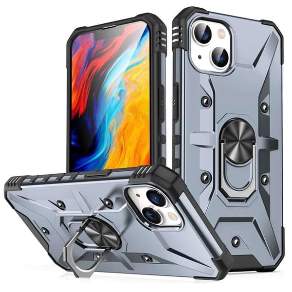 iPhone 14 Etui Ringholder Armor - Grå