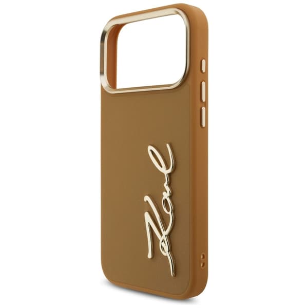 Karl Lagerfeld Mobilskal till iPhone 17 Pro Max Script Logo - Brun