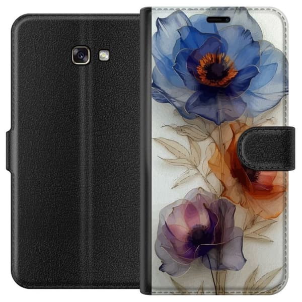 Pung Taske til Samsung Galaxy A3 (2017) med silkeblomster