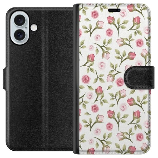 Plånboksfodral till Apple iPhone 16 Plus med Blommigt