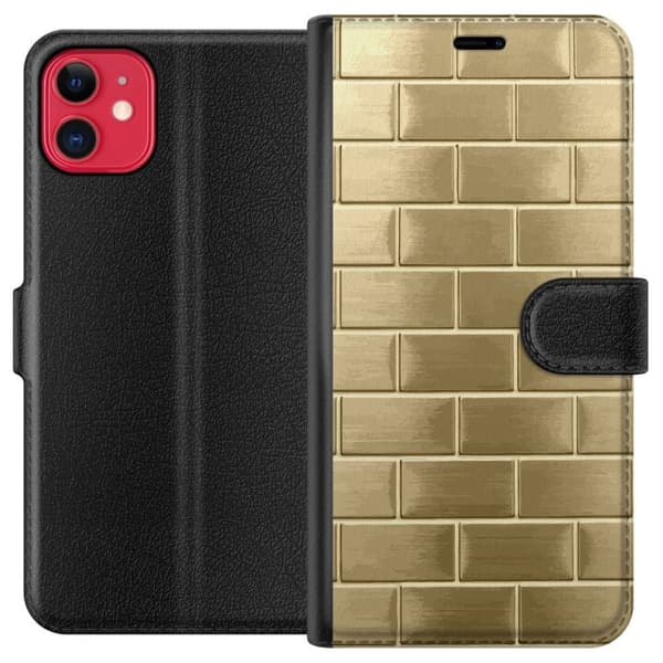 Apple iPhone 11 tegnebog med gyldne mursten