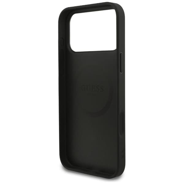 Guess Mobilskal till iPhone 17 Pro Max MagSafe Grained Ring - Svart