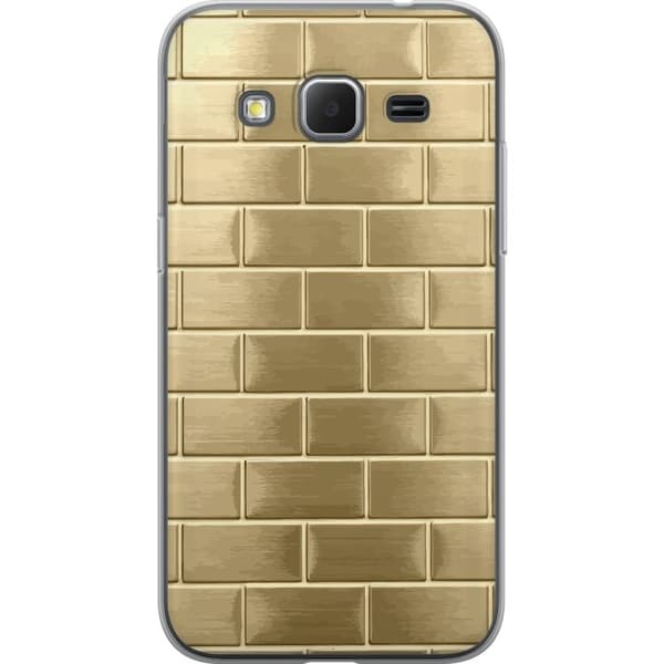Taske til Samsung Galaxy Core Prime med gyldne mursten