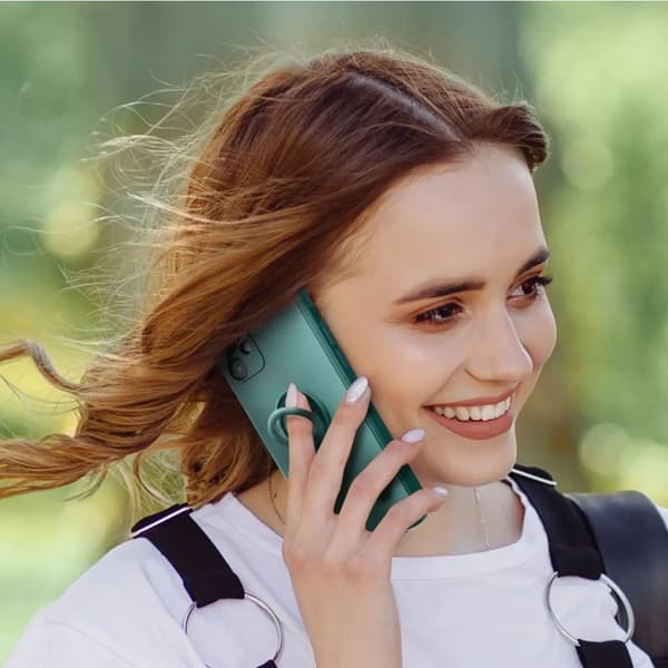 Telefontaske til iPhone 17 Pro Silikone Ring - Grøn