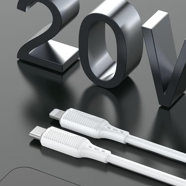 Dudao USB-C til Lightning Kabel 1M 20W PD L6S - Hvid