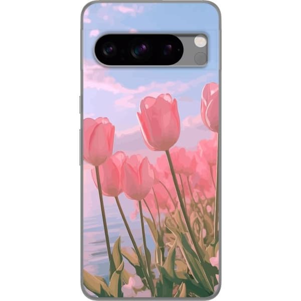 Mobilskal till Google Pixel 8 Pro med Rosa Tulpaner