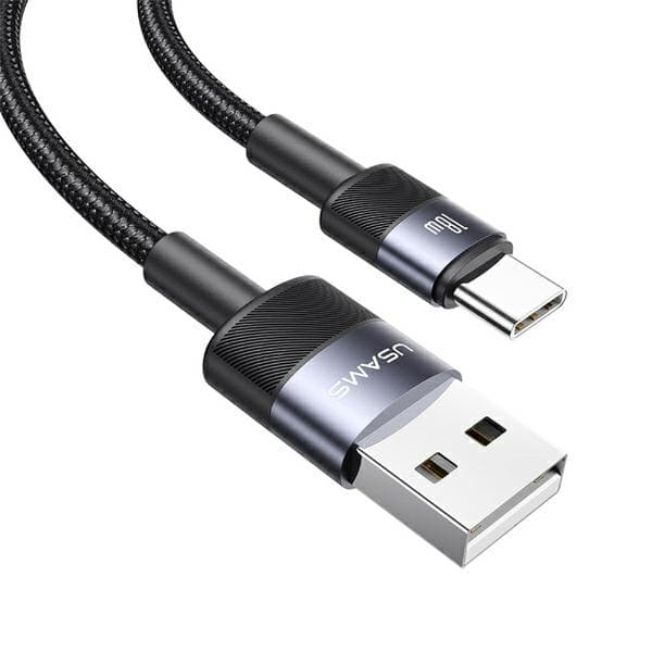 USAMS SET Kabel USB — USB-C 3A 1.2m (US-SJ718) - Stålgrå