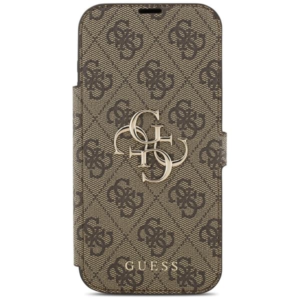Guess iPhone 17 Pro Max Plånboksfodral Metal Logo - Brun