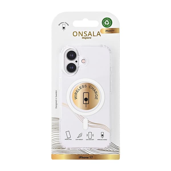 ONSALA iPhone 17 MagSafe -läpinäkyvä suojakuori