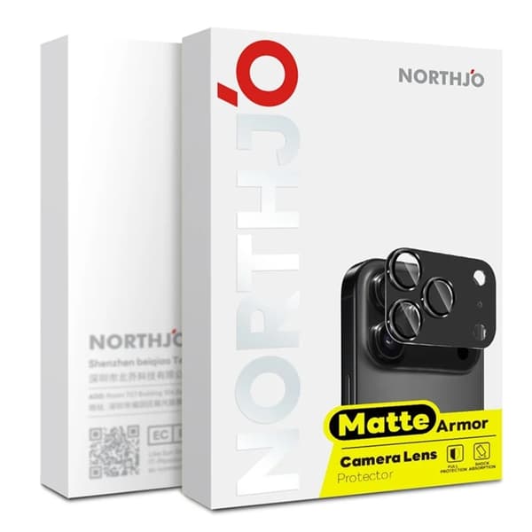 NORTHJO iPhone 17 Kameralinsskydd Härdat Glas - Svart