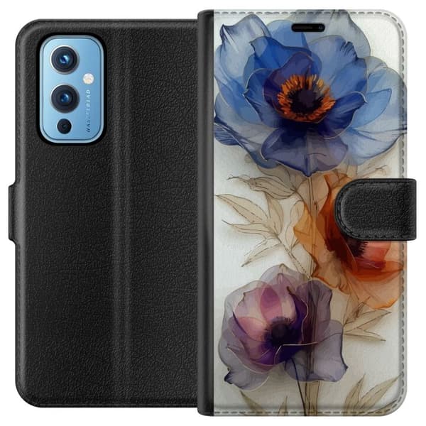 OnePlus 9 tegnebog med silkeblomster