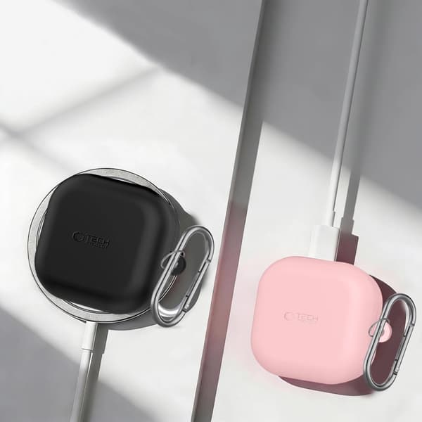 Tech-Protect Taske til Galaxy Buds 4/4 Pro Silikone Hook - Sort