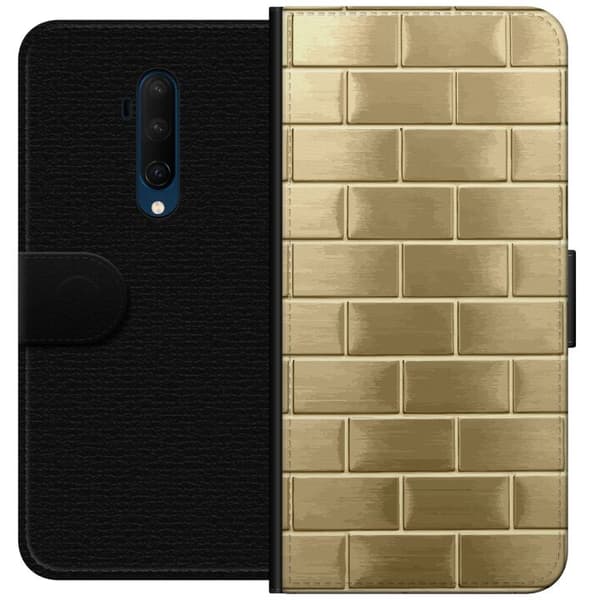 OnePlus 7T Pro tegnebogsetui med gyldne mursten