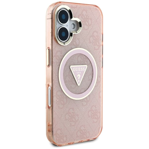 Guess Mobilskal till iPhone 16 Magsafe Glitter - Rosa