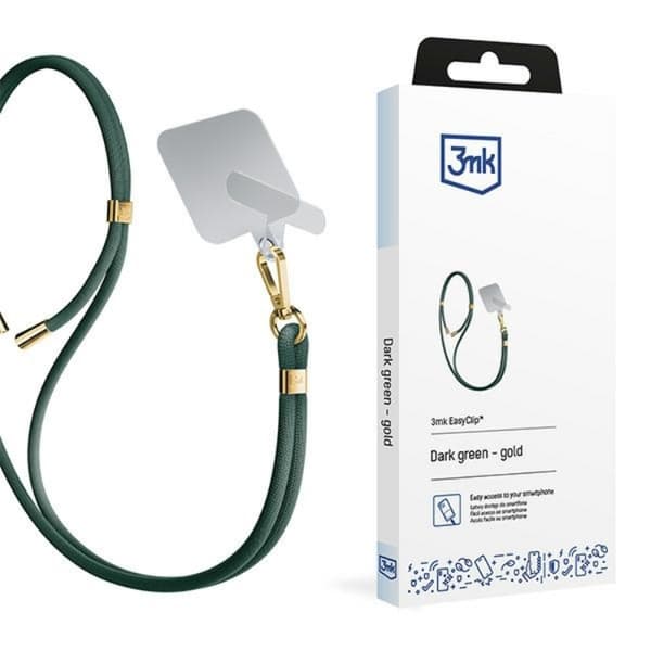 3mk Mobilsnor Easyclip - Mørkegrøn