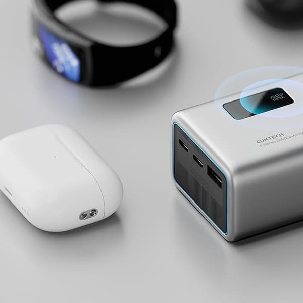 Cuktech Powerbank 20000mAh 150W 2xUSB-C USB-A - Grå