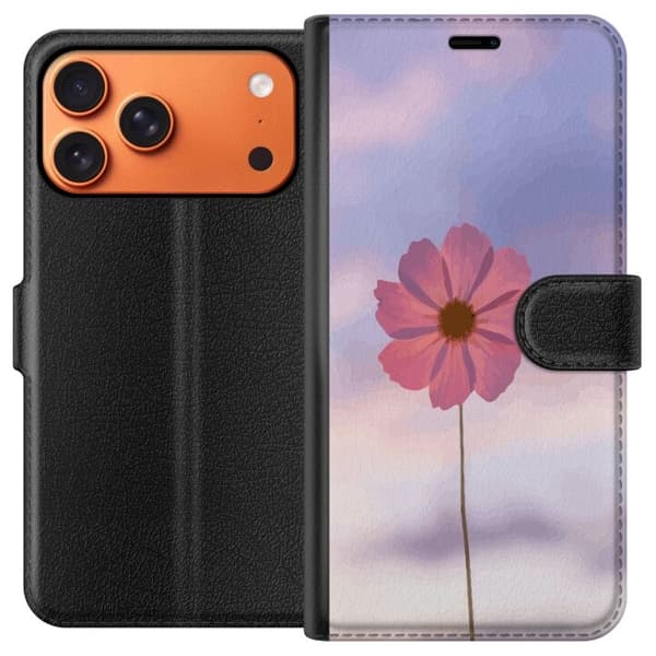 Plånboksfodral till Apple Apple iPhone 17 Pro Max med Rosa blomma