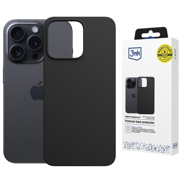 3MK Mobilcover til iPhone 13 Pro Max MagSafe Silikone Hardy - Sort