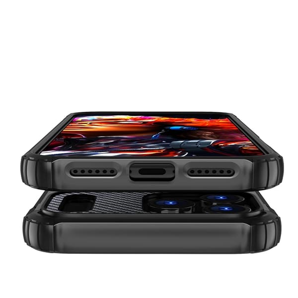 Telefontaske til iPhone 17 Pro Max Hybrid Armor - Sort