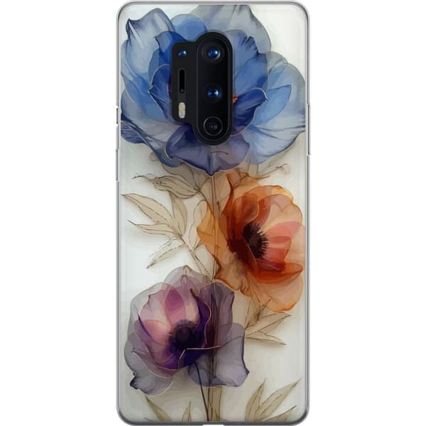Taske til OnePlus 8 Pro med silkeblomster