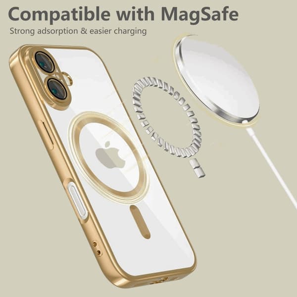 Tech-Protect Mobilskal till iPhone 16e Magsafe Magflex - Shiny Guld