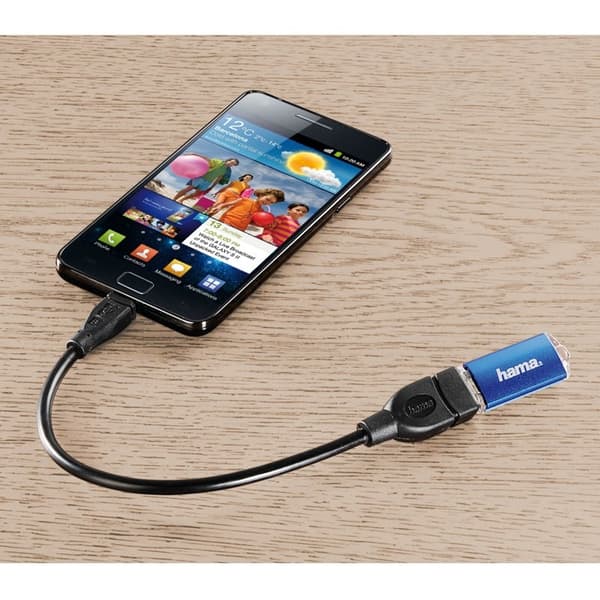 HAMA-sovitin USB-Micro OTG naaras-uros kulta musta