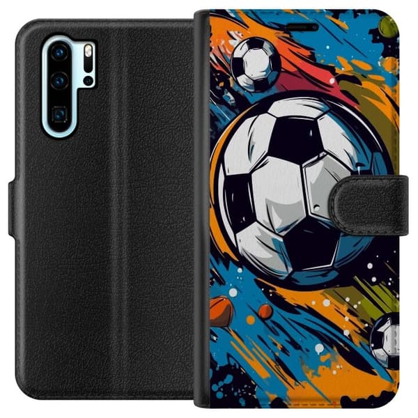 Pung Taske til Huawei P30 Pro med fodbolde
