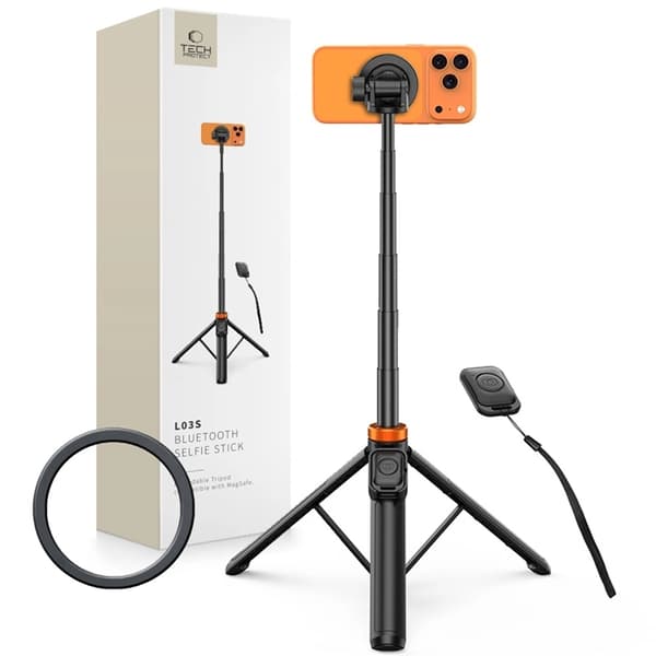 Tech-Protect Magsafe Trådløs Selfie Stick Tripod L03S - Sort